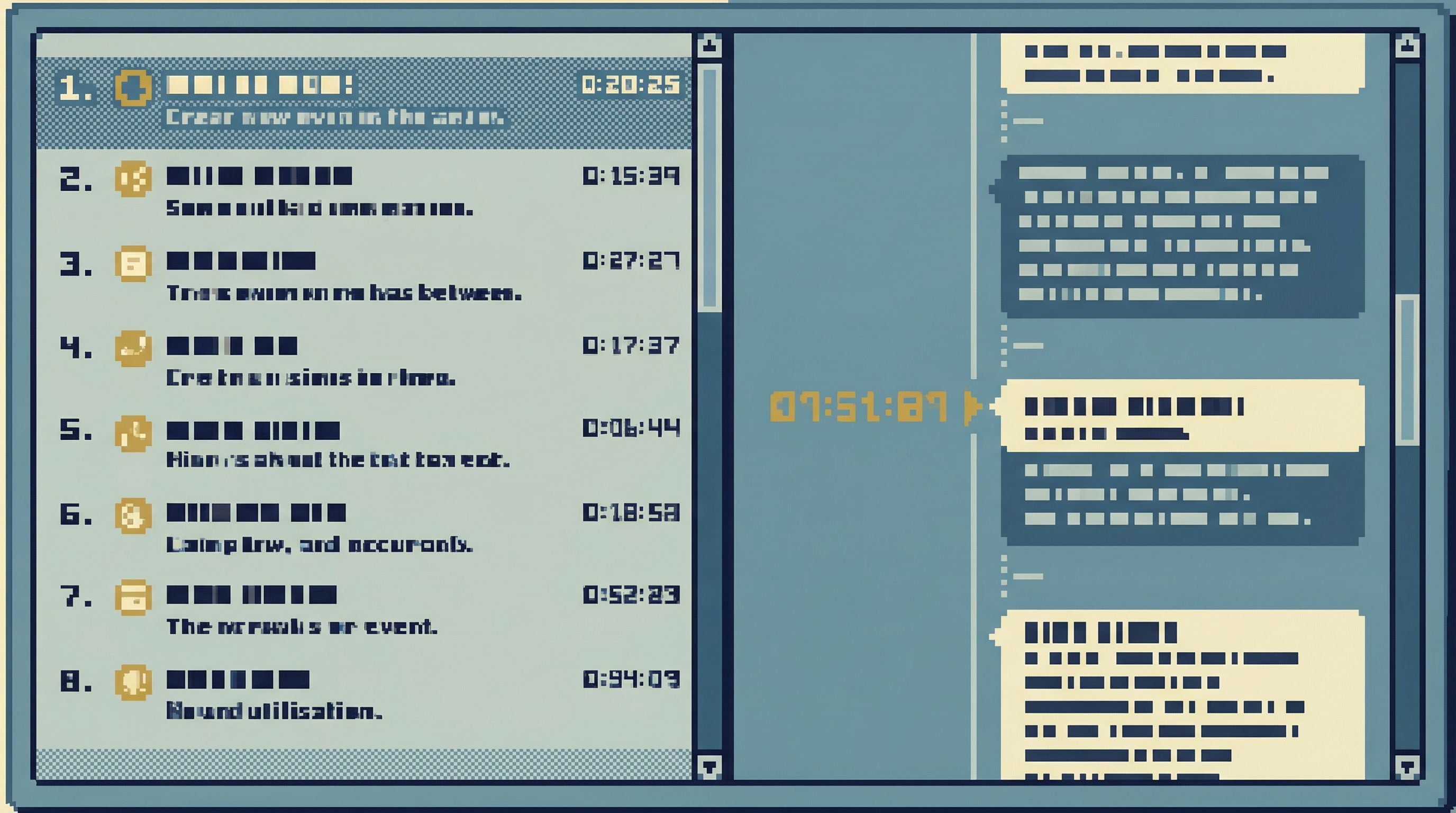 vertical split-screen interface showing on the left a numbered list of incident investigation steps