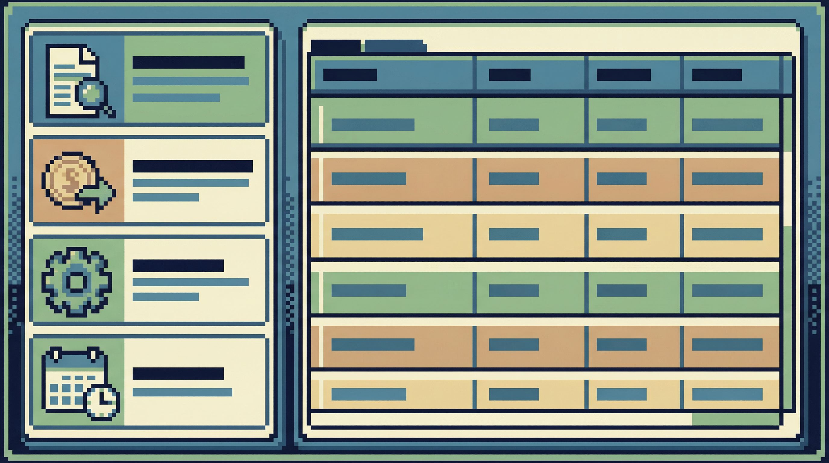 A side-by-side layout showing a linear list of incident steps on the left (Order Overview, Payment A