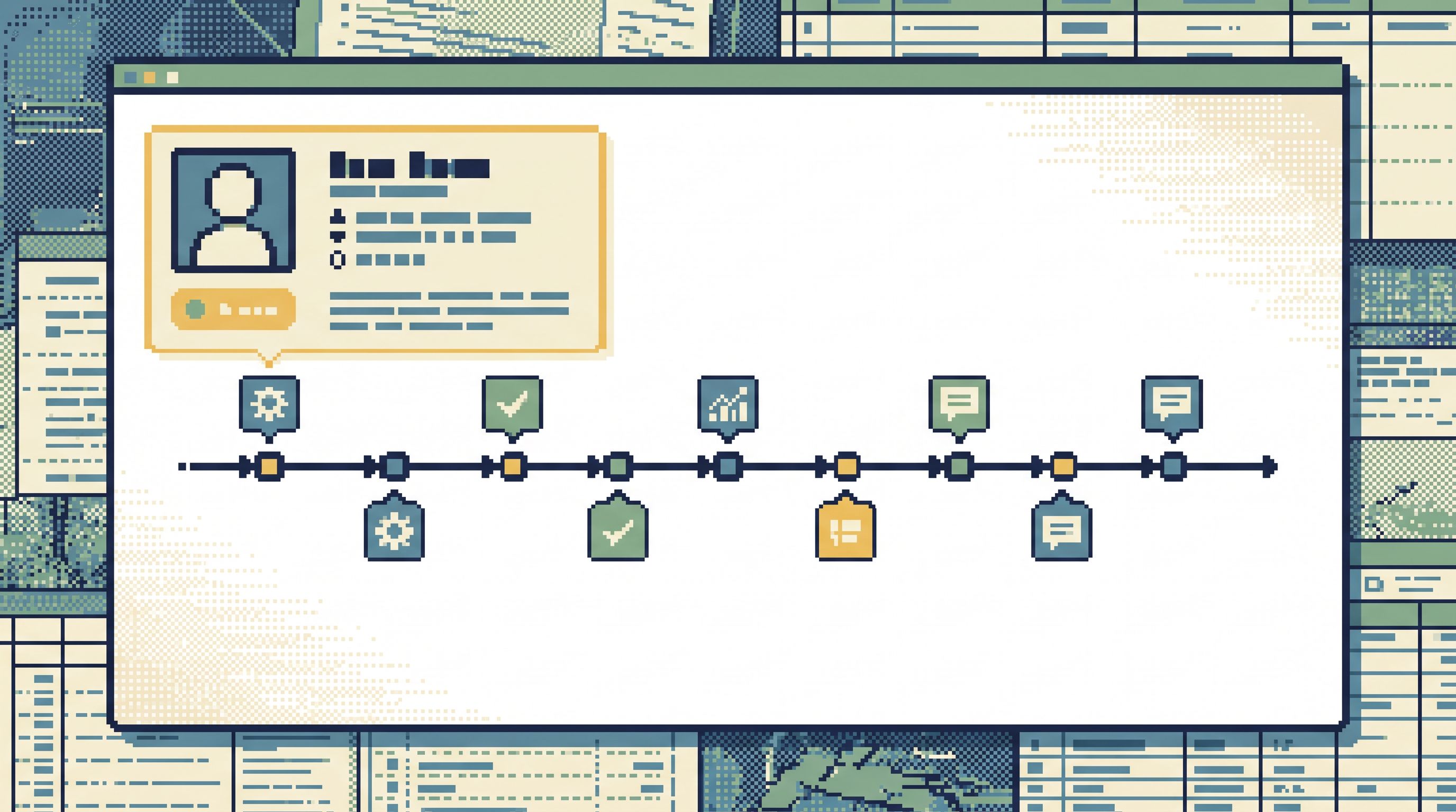 a calm, minimalist dashboard-style interface showing a single highlighted user record and a linear t
